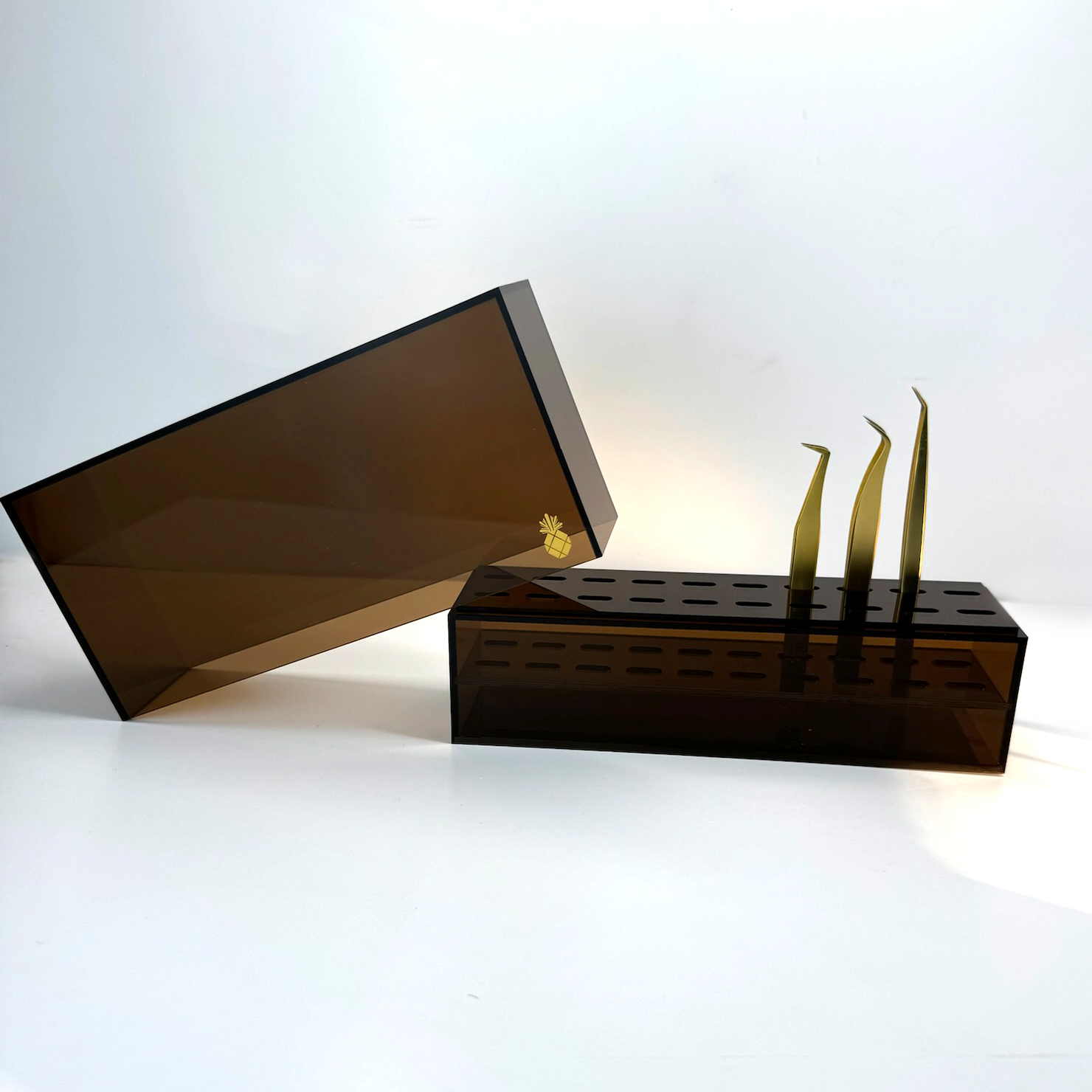 Tweezer Storage - Brown (holds 20) - Eyeland Lash