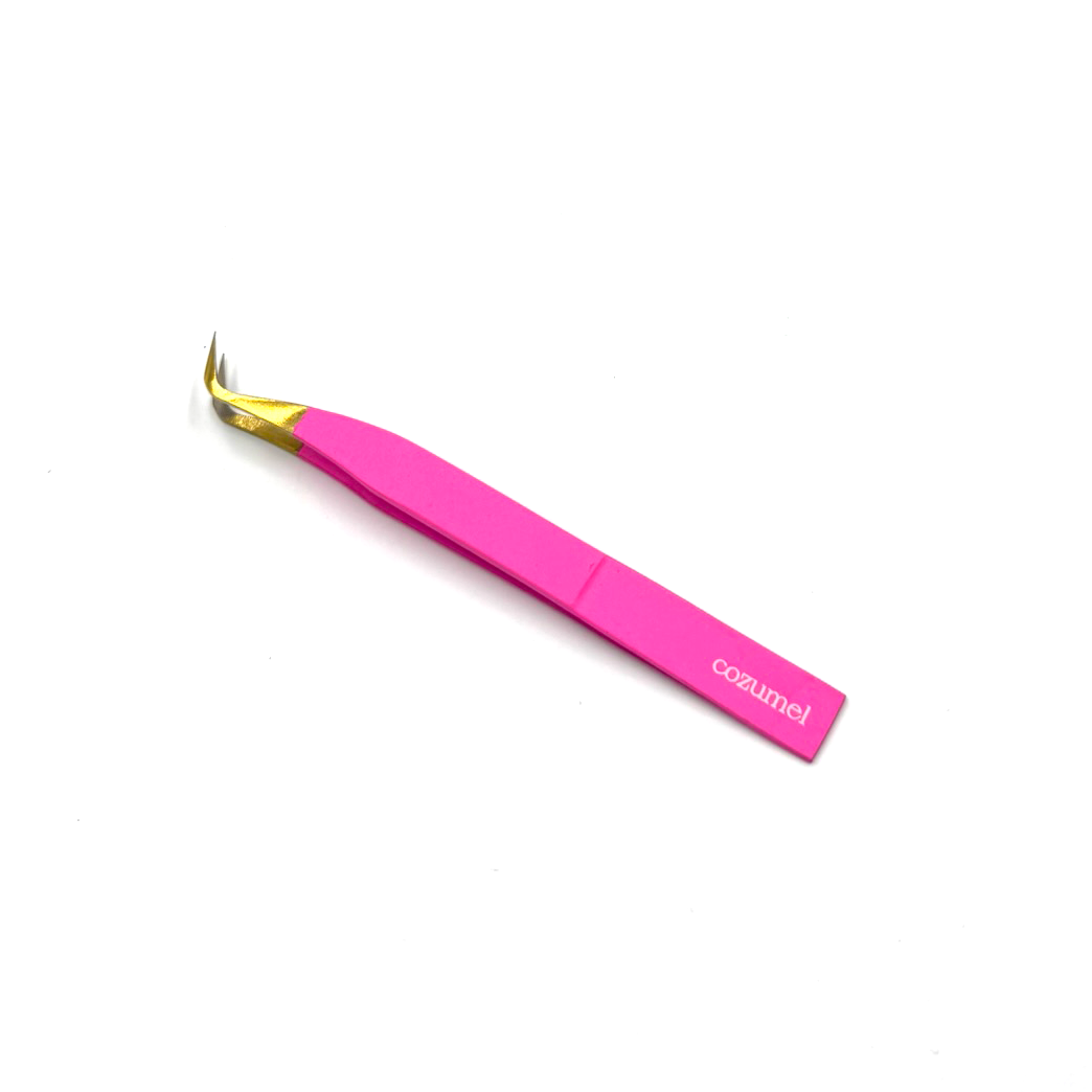 Cozumel Tweezer - Guava - Fiber Tip - Eyeland Lash