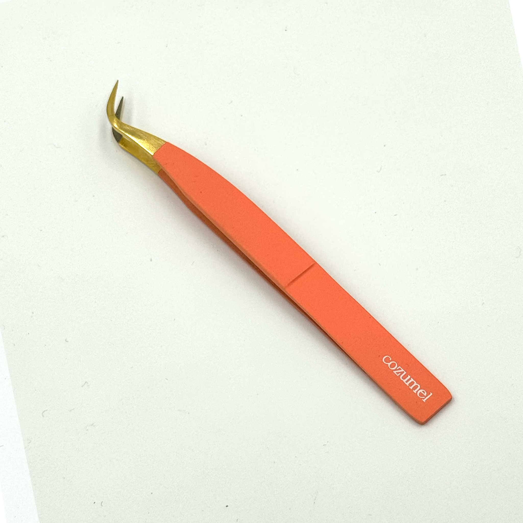 POS - Cozumel Tweezer - Melon - Copacabana Fiber Tip - Eyeland Lash