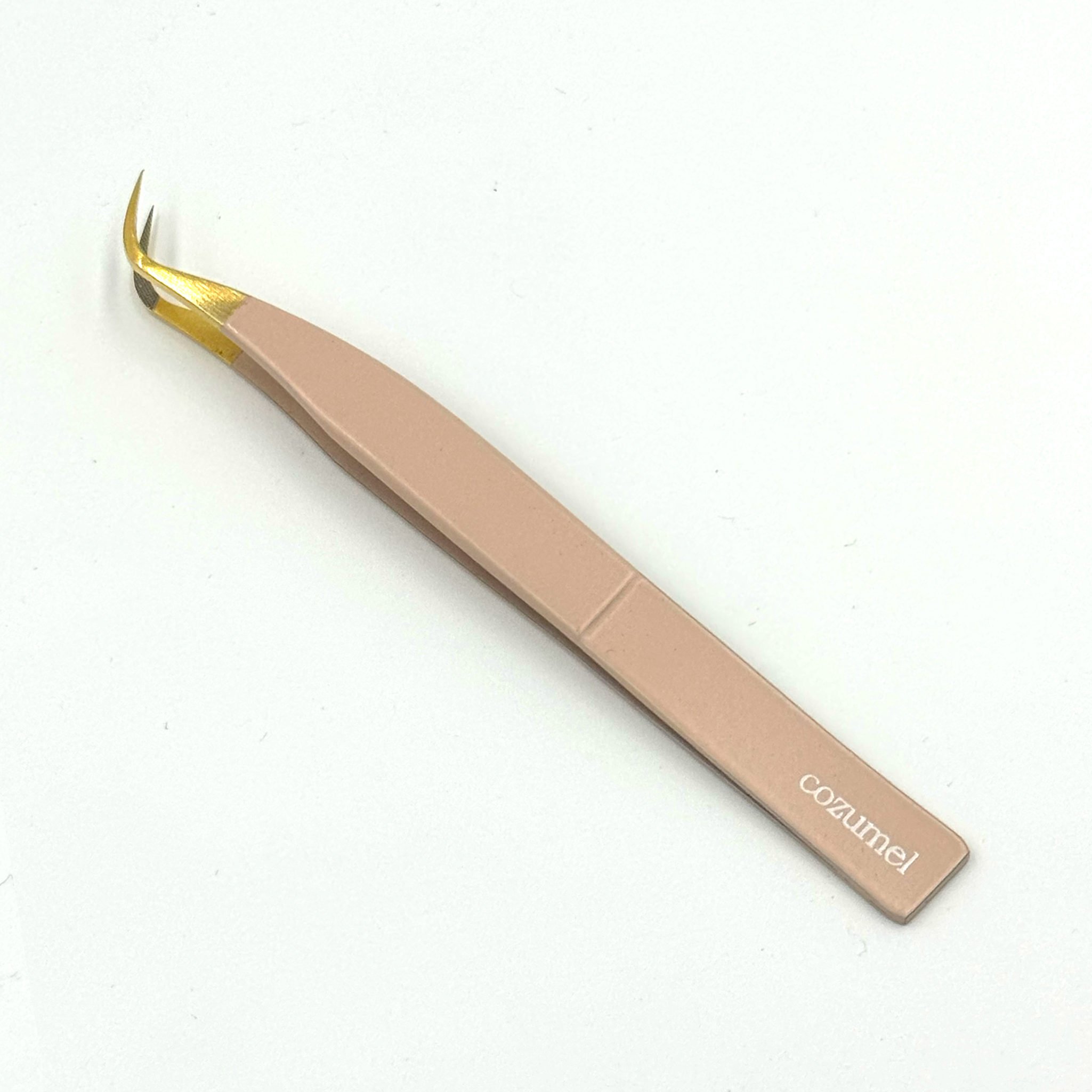 POS - Cozumel Tweezer - Sand - Copacabana Fiber Tip - Eyeland Lash