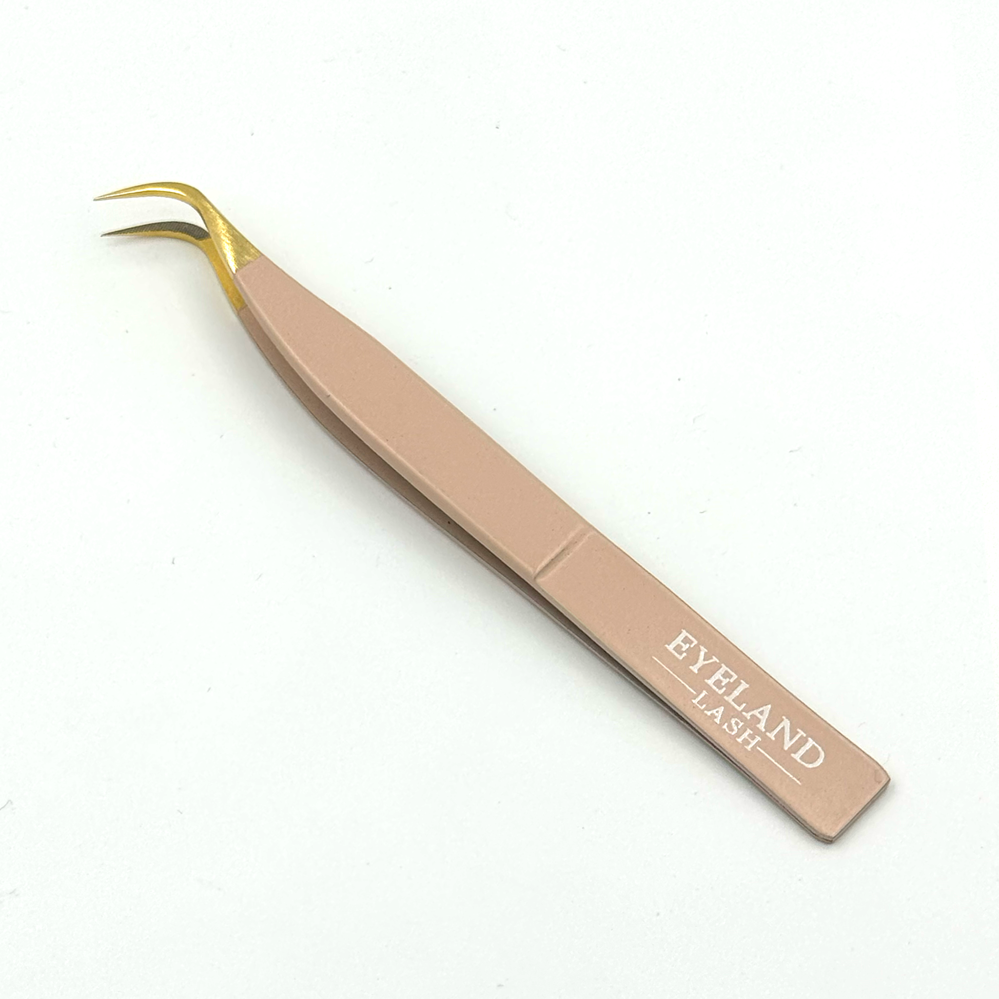 POS - Cozumel Tweezer - Sand - Copacabana Fiber Tip - Eyeland Lash