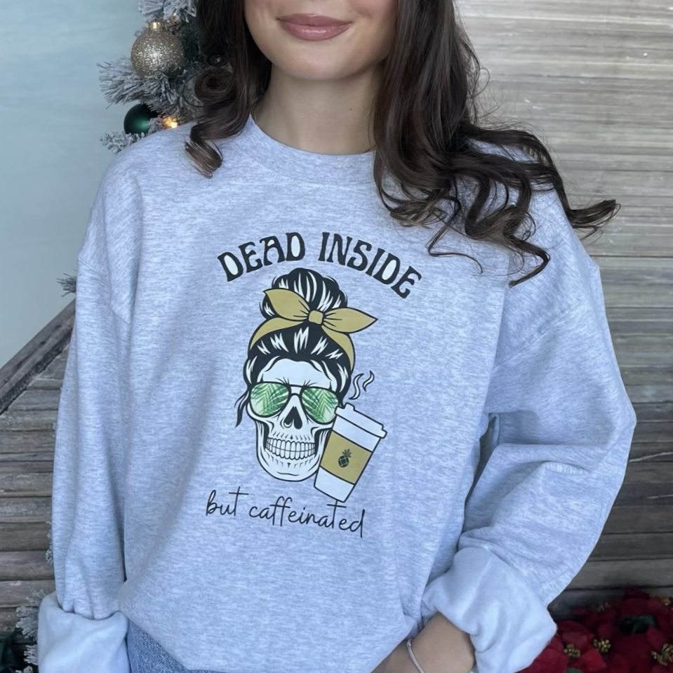 Dead Inside but Caffeinated - Sweatshirt - Eyeland Lash