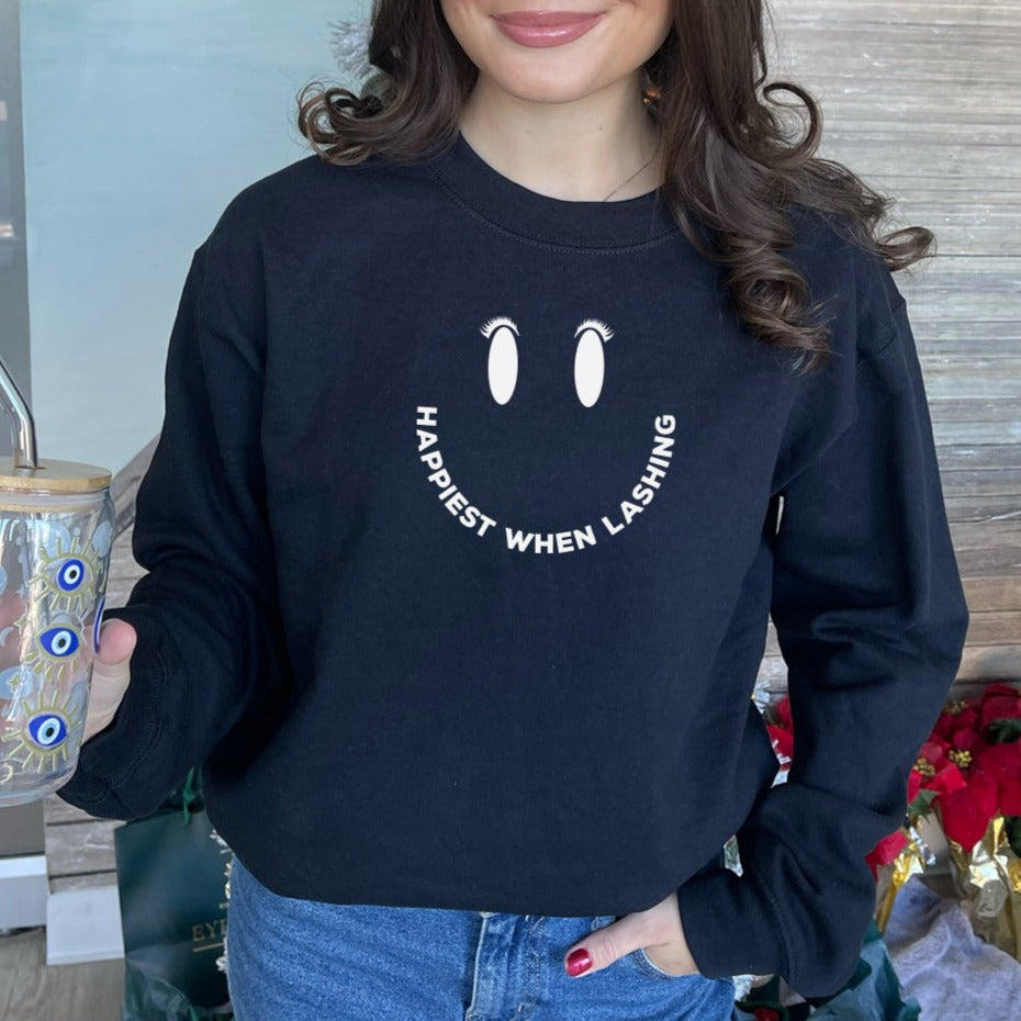 Happiest when Lashing - Sweatshirt - Eyeland Lash