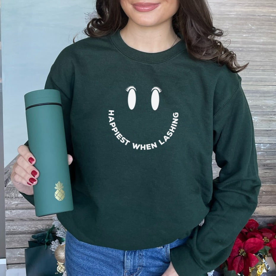 Happiest when Lashing - Sweatshirt - Eyeland Lash