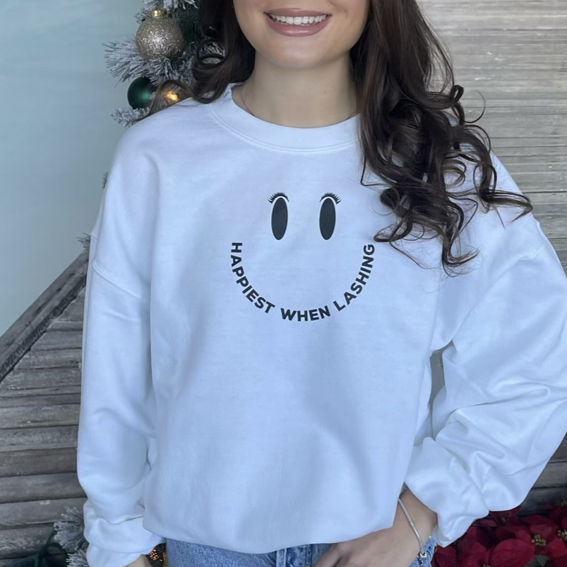 Happiest when Lashing - Sweatshirt - Eyeland Lash
