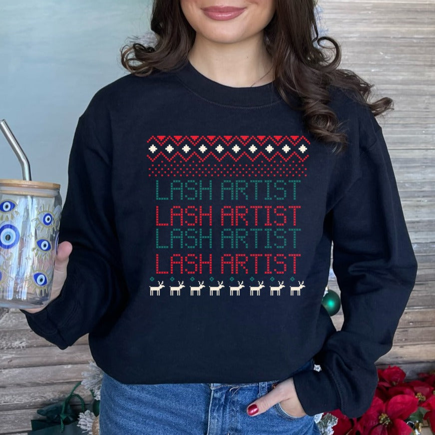 Ugly Sweater Lash Artist - Sweatshirt - Eyeland Lash