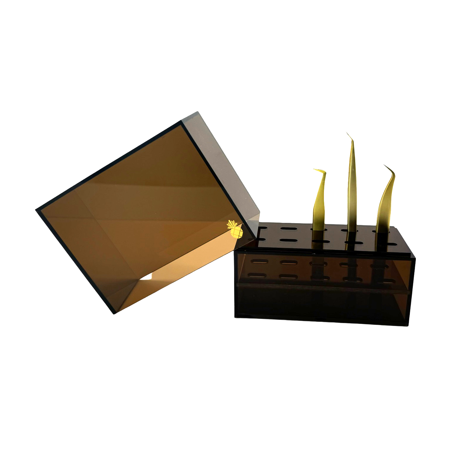 Tweezer Mini Storage - Brown (10 slots) - Eyeland Lash