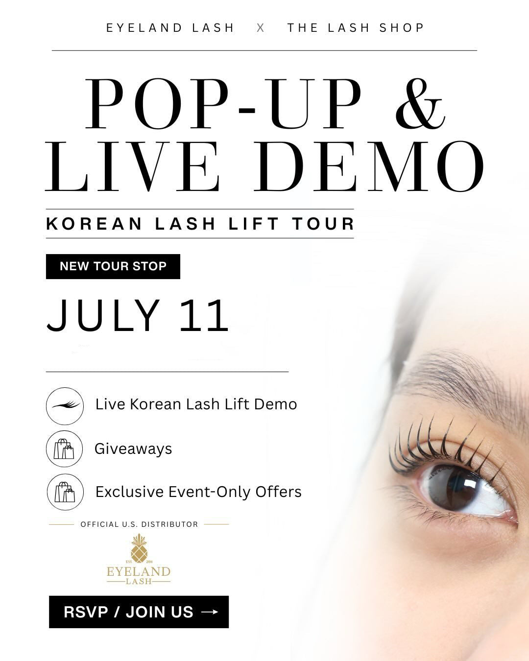 KOREAN LASH LIFT LIVE DEMO & POP-UP