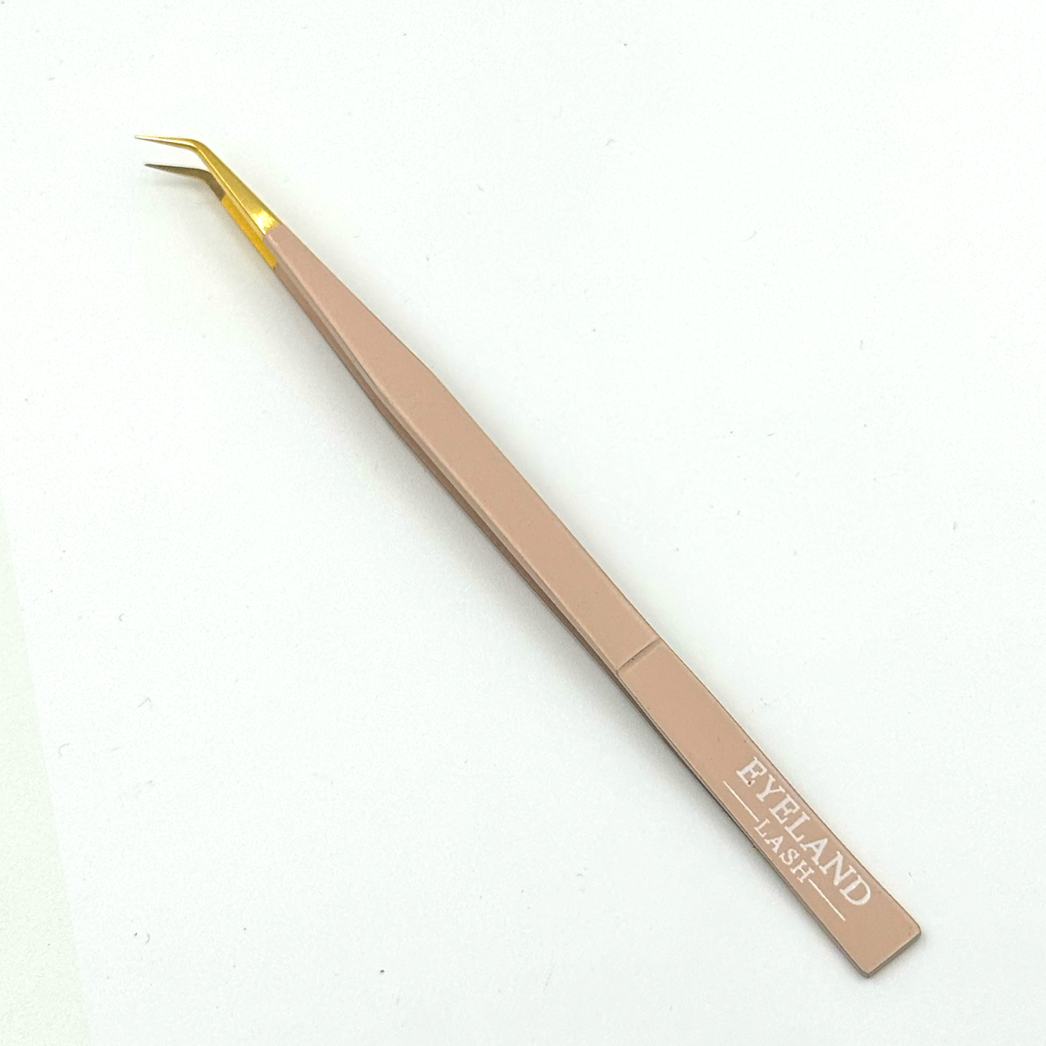 POS - Bora-Bora Tweezer - Sand - Copacabana Fiber Tip - Eyeland Lash