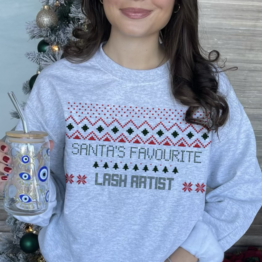 Santa's Favorite Lash Artist - Sweatshirt